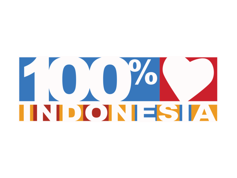 Logo 100% Cinta Indonesia High Resolution