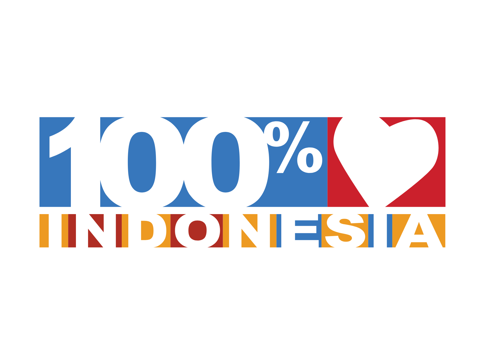 Logo 100% Cinta Indonesia High Resolution